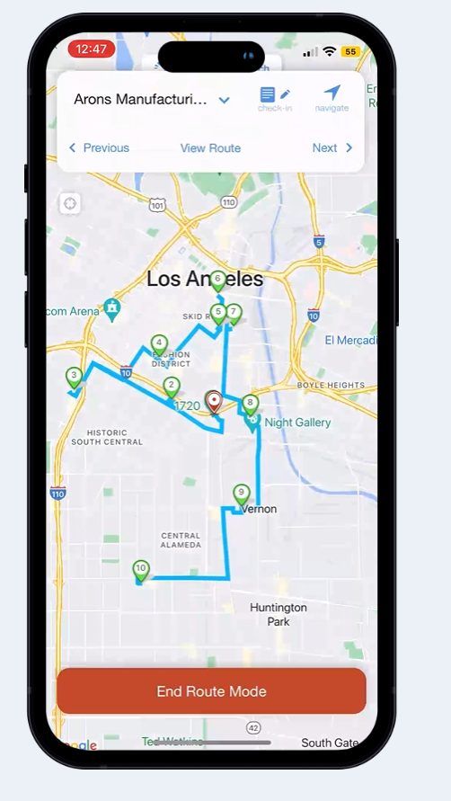 screenshot of Badger Maps